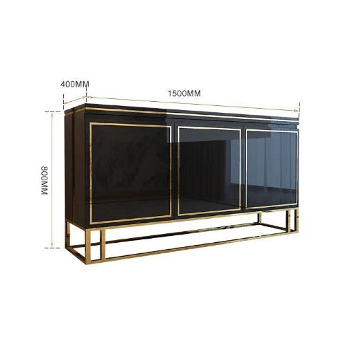 JOURNEE Modern Sideboard Buffet Cabinet Cupboard White / Black - Image 4