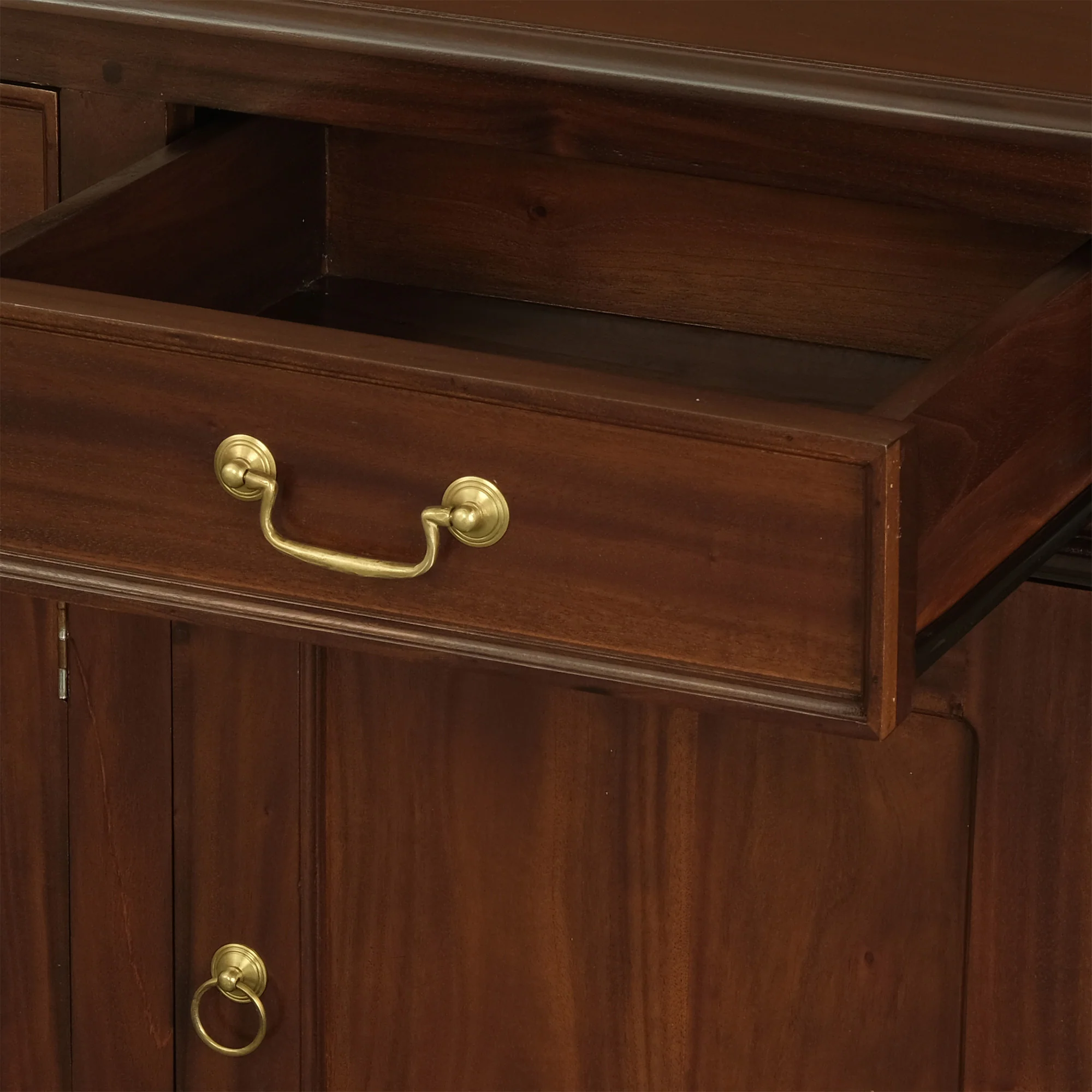 Queen Anna Solid Teak Wood Timber 4 Door 4 Drawer 200cm French Buffet Sideboard Table - White TEK168 SB 404 QA  ( Picture for Reference Only ) - Image 15