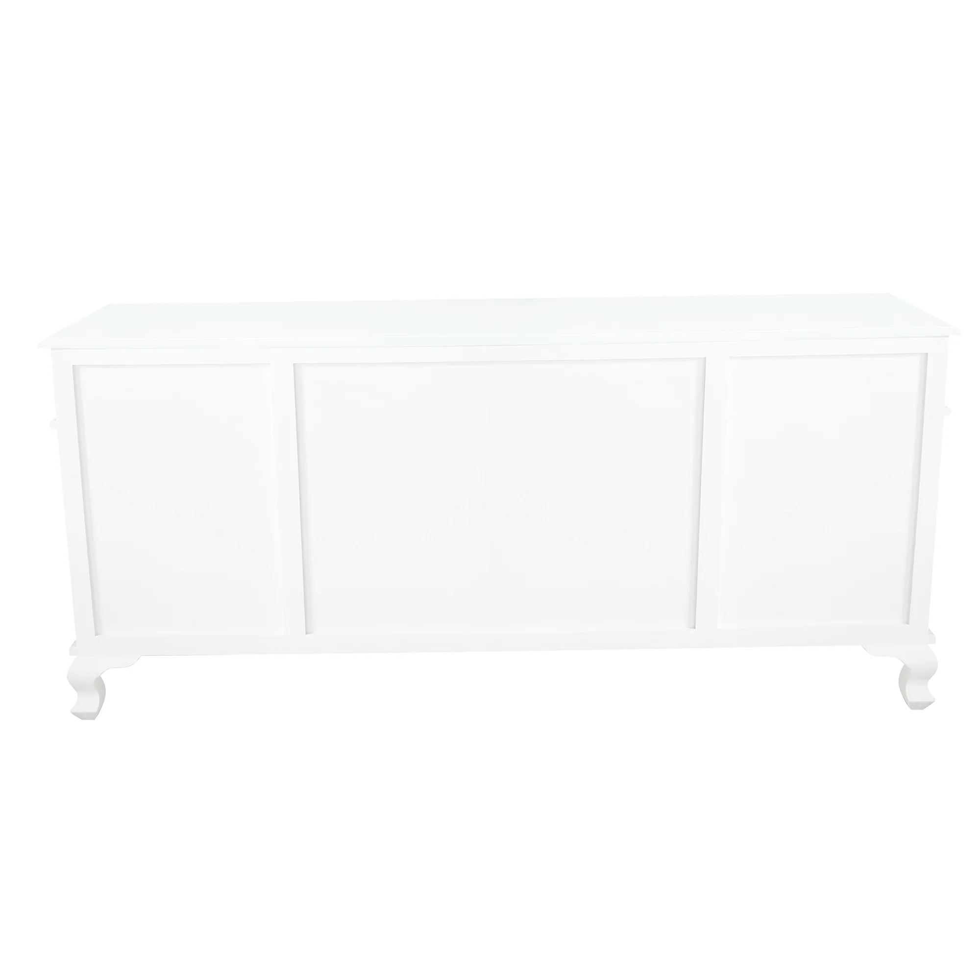 Queen Anna Solid Teak Wood Timber 4 Door 4 Drawer 200cm French Buffet Sideboard Table - White TEK168 SB 404 QA  ( Picture for Reference Only ) - Image 7