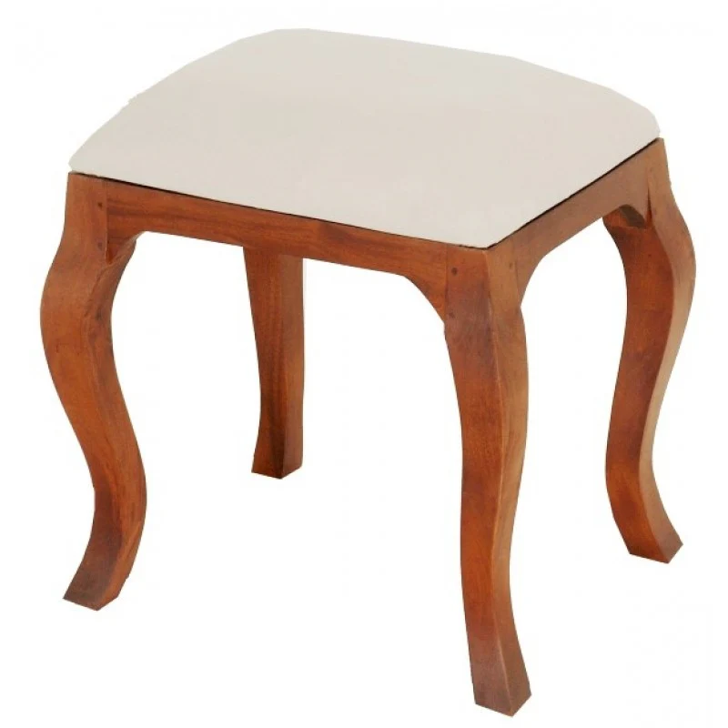 Queen AnnMary French Stool with attached cushion TEK168 CH 001 QA ( Mahogany Colour ) - Image 3
